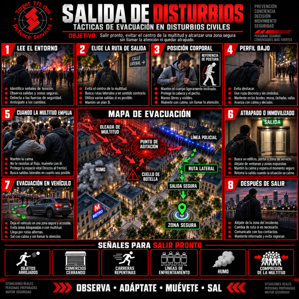 TÁCTICAS DE EVACUACIÓN EN DISTURBIOS CIVILES